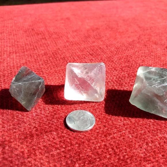 3 Flourite Octahedron from China - Picture 4 of 8